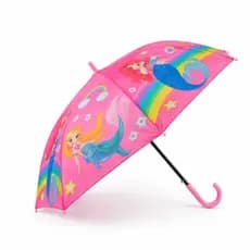 Sombrinha Guarda-chuva infantil automática Com Apito Sereia Fundo Do Mar