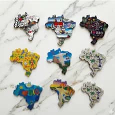Kit 2/4/6 Ímãs De Geladeira Brasil Rio De Janeiro Lembrança