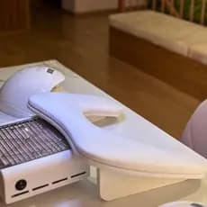APOIO DE MÃO PUNHO UNHAS EM GEL BRANCO LISO