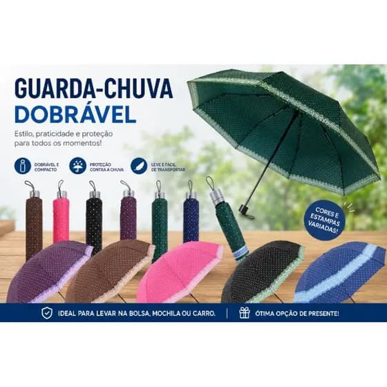 Sombrinha EXTRA Grande Reforçada kit 10 unidades