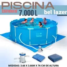 Piscina Gigante Belfix | Bestway 7.000 Litros Estrutural 3.66M.