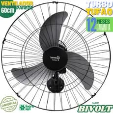 VENTILADOR TUFÃO TURBO PAREDE OSCILANTE 60CM BIVOLT LORENSID 12 MESES DE GARANTIA3 PÁS SPRINT