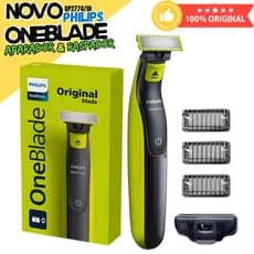 NOVO APARADOR E RASPADOR DE PELOS PHILIPS ONE BLADE + 1 REFIL |100% À PROVA D'AGUA, NÃO CORTA A PELE