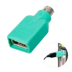 Adaptador Usb Fêmea X Ps2 Macho Mini-Din Mouse Teclado Plug Conversor Modelo PC Antigo