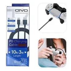 Cabo Carregador Controle PS5 Grande 3 Metros 3m USB-C Energia Bateria Manete Tipo C Resistente Turbo Para Playstation 5