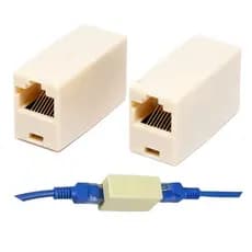 Emenda Conector Prolongador Extensor Cabo De Internet Rede Rj45 Fêmea Kit 2 Unidades