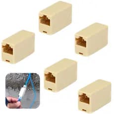 Emenda Conector Prolongador Extensor Cabo De Internet Rede Rj45 Fêmea Kit 5 Unidades