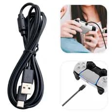 Cabo Controle Ps5 USB Tipo C Usb-c 1,80 Metros Play 5 Grande Turbo Reforçado Sincroniza Carrega e Joga  Com Filtro