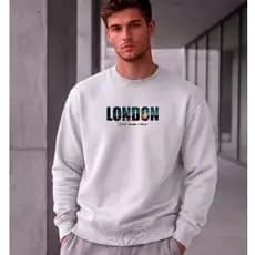 Moletom careca masculino e feminino blusa de frio  casaco moda inverno masculino e feminino 100% algodão estampa Londres