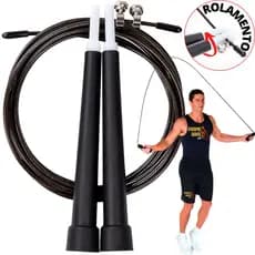 Corda De Pular Crossfit Exercícios Cabo De Aço 3m Fitness Speed Rope Treino