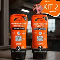 Kit 2 Creme de Proteção Luva Química EPI Nutriex 200g Proteção Contra Produtos Quimicos Óleo Pintura