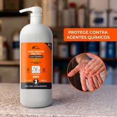Creme de Proteção Luva Química Nutriex 1L para Mãos e Pele Óleo Pintura Produtos Quimicos