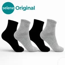Kit 3 6 9 Pares de Meia Cano Médio Esportiva Elástica Macia Confortável Selene Original Unisex