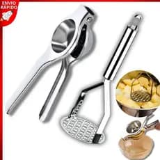 Amassador de Batatas / Espremedor de Limão em Aço Inox Manual para Cozinha Residencial Gourmet
