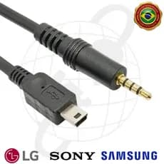 Cabo Auxiliar P2 4C x USB Mini V3 1,8m