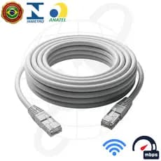 Cabo de Rede Branco Internet Lan Cat5e 1000Mbps