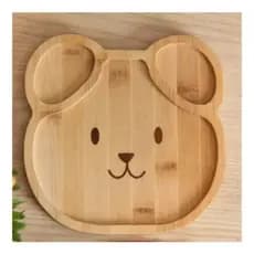 Prato Infantil Bambu Ludico Cachorrinho Introdução Alimentar