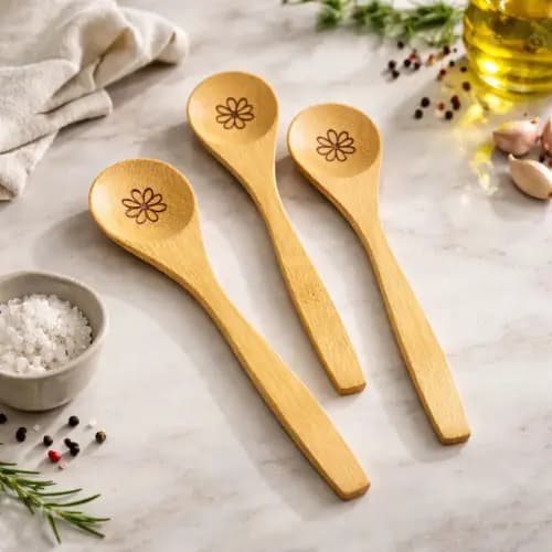 Kit Talherres de Bambu Gravação a Laser Variados