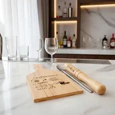 Kit Personalizado Para Caipirinha Tabua De Madeira E Utensilhos Atacado