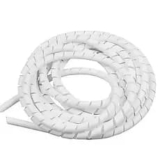 Organizador De Fios Cabos Espiral Informática 15 Metros Branco Escritorio