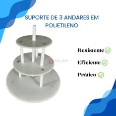 Suporte Para Bolo Com 3 Andares Em Polietileno