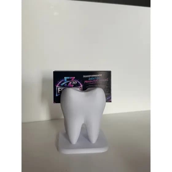 Porta cartão dente molar para consultórios clínicas presente