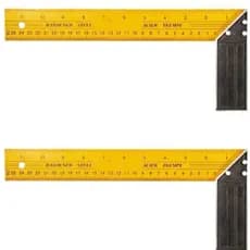 Kit 2 Esquadro Alumínio 30cm Com Cabo De Metal 90º PARA PEDREIRO construção civil acier trempe