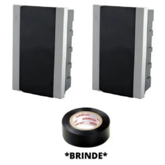 Kit 2 Centrinho Quadro Distribuição Embutir 6/8 Disjuntores Centro e 1 Fita isolante