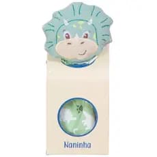 Naninha para Bebê com Prendedor de Chupeta Bichinho Dino Verde
