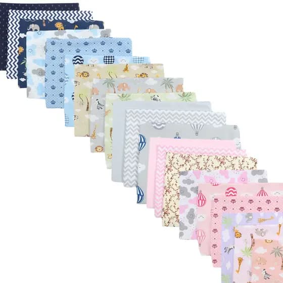 Jogo de Fronha Bebê Essencial em Algodão Estampada Kit 5 Peças para Menino ou Menina Promoção Envio
