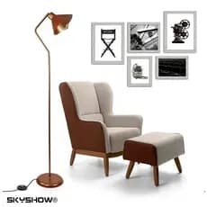 Luminária Piso Thor  Skyshow® Abajur Chão Coluna Sala Quarto