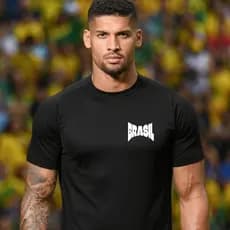 Camiseta Copa Brasil Minimalista Premium de Algodão Camise Mundial