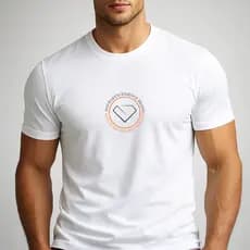Camiseta Branca de Algodão Premium Dourartti | Acabamento Impecável