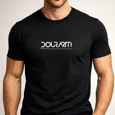 Camiseta Preta Dourartti de Algodão Premium Camisa masculina Toque Macio