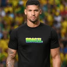 Camisa Copa Brasil Mundial Camiseta de Algodão Premium Hexa Torcida Brasileira até XG