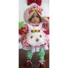 fantasia Moranguinho, vestido Moranguinho anos 80, Moranguinho, festa Moranguinho