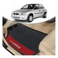 Tapete Borracha Automotivo Gm Corsa Classic Lado Vermelho 4 Pçs