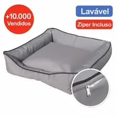 Cama para Cachorro e Gato com Zíper - Tamanhos (M, G, EG) Fibra de Silicone Hipoalergênica