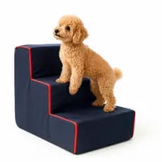 Escada Para Cachorro 3 Degraus Espuma Pet Idoso Gato Até 15 kg