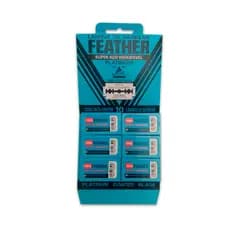 1 Cartela Lâmina Feather Com 60 Lâminas Barbear Cada