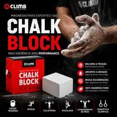 Bloco de Carbonato de Magnésio para Escalada Cross Calistenia Hyrox 4Climb