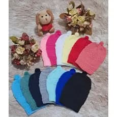 Kit 4 Toucas Tricô Bebê Recém Nascido