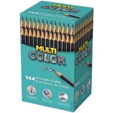 Lapis Preto Grafite Escrever Multicolor Faber N2 Atacado 144