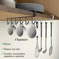 Gancho Organizador de Xícaras Objetos Armário Guarda  Roupa