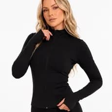 Jaqueta Feminina Gola Alta Dry Fit UV Esportiva Alta Performance Suplex