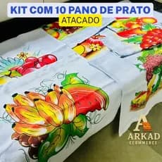 Pano de Prato Premium Estampado GIGANTE Tecido Grosso Verdadeiro