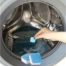 Pastilha Para Limpar Máquina de Lavar Pastilha Efervescente LIMPA TUDO Remove Manchas e Mau Cheiro