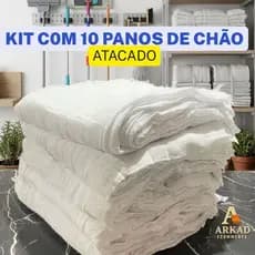 Pano de chão Alvejado Tipo Saco Gigante 75cm x 45cm Seca Rápido