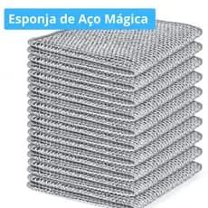 Kit Pano de Limpeza de Aço Multiuso Arear Panela NÃO ARRANHA Tira Gordura