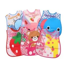 Babador Impermeável com bolso para bebê, Kit até 3 babadores